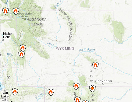 Fires In Wyoming 2021 Map - Big Bus Tour Map