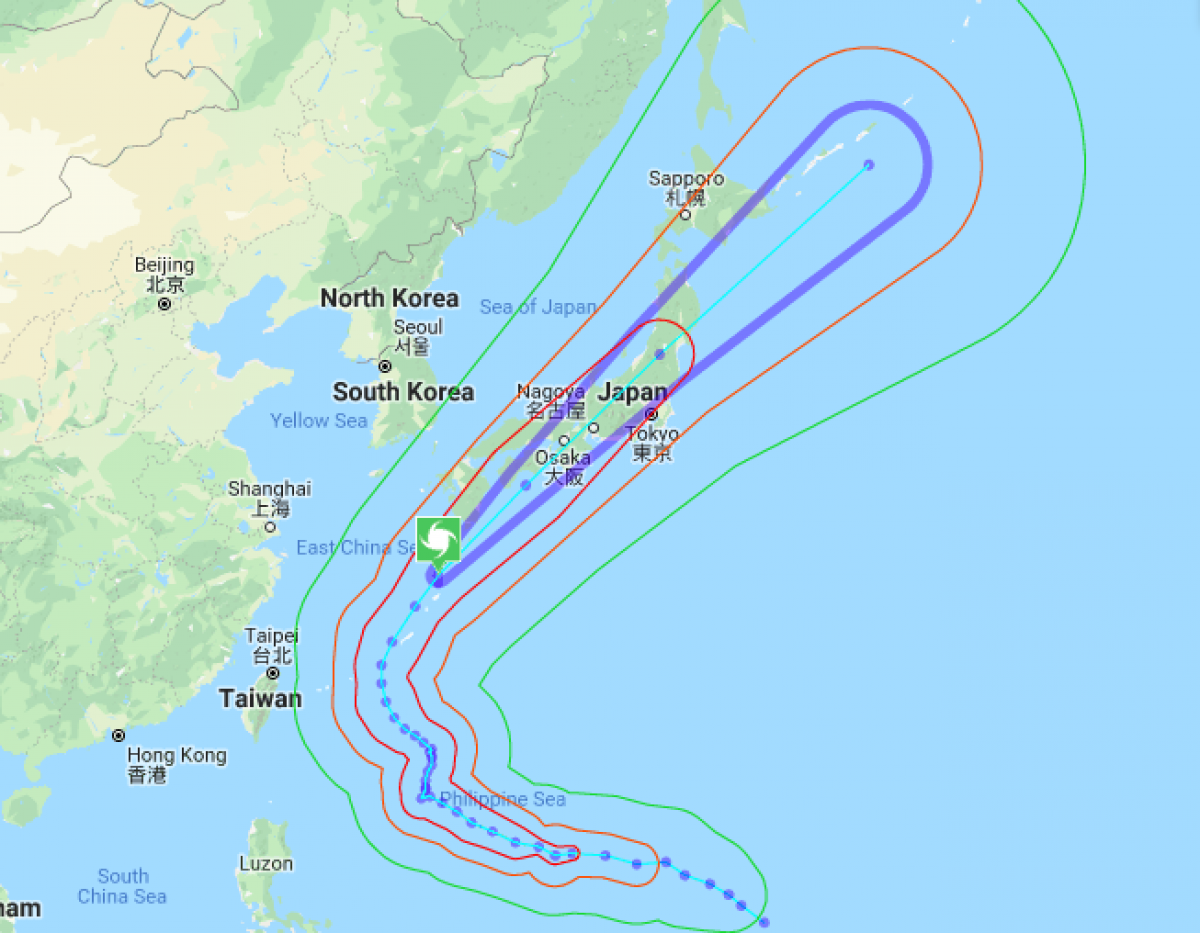 Typhoon Trami Track