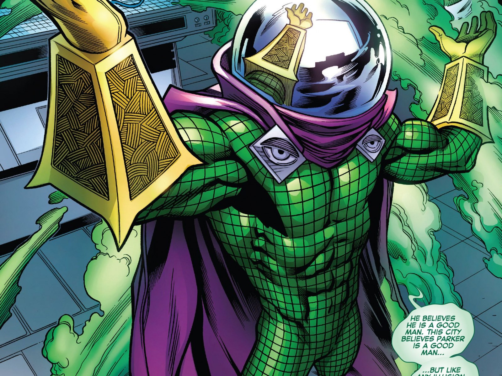 Spider Man Far From Home All Mysterio S Costume Needs Is A Fishbowl