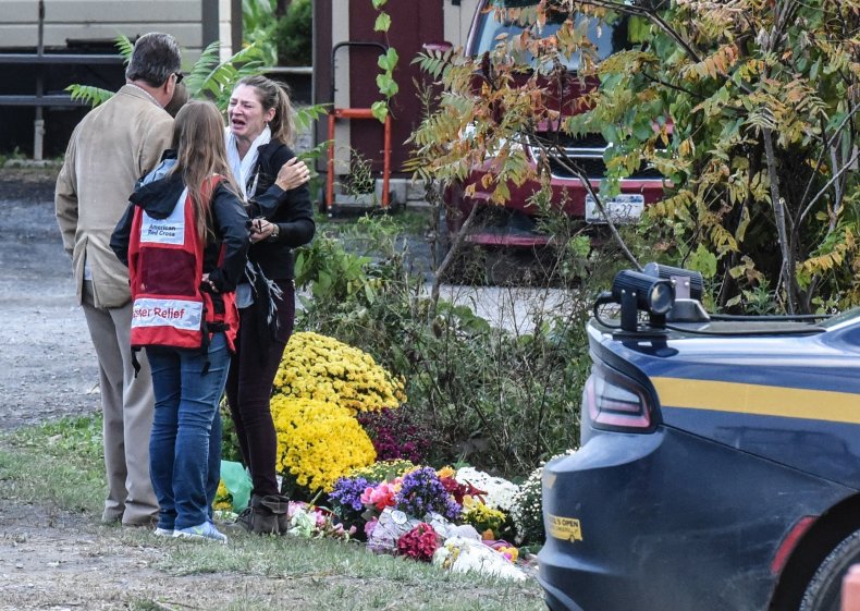 New York limo crash site