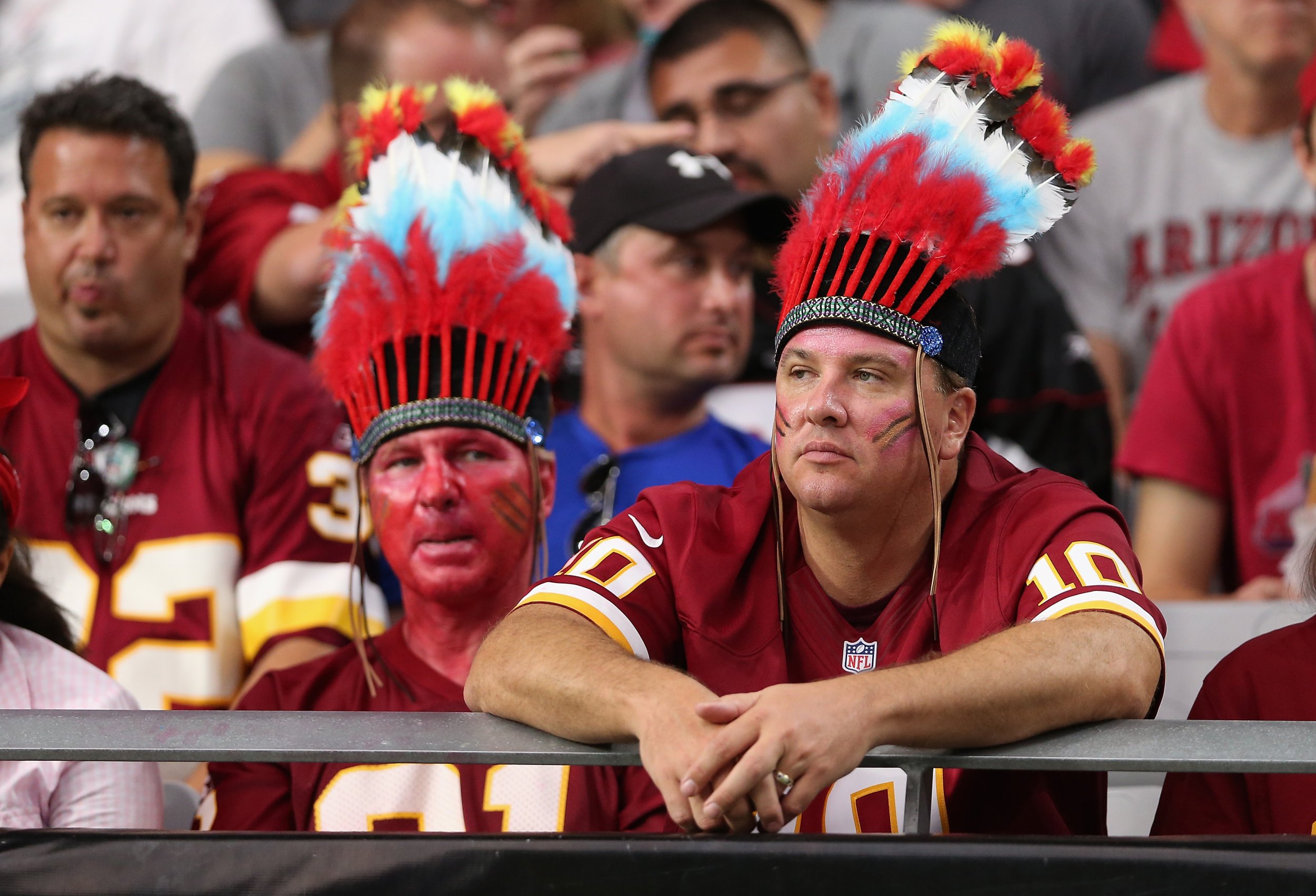 Chief Wahoo has been sidelined. Redskins, you're up.