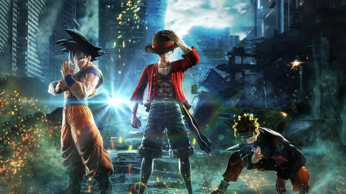 jump force promo art luffy goku naruto