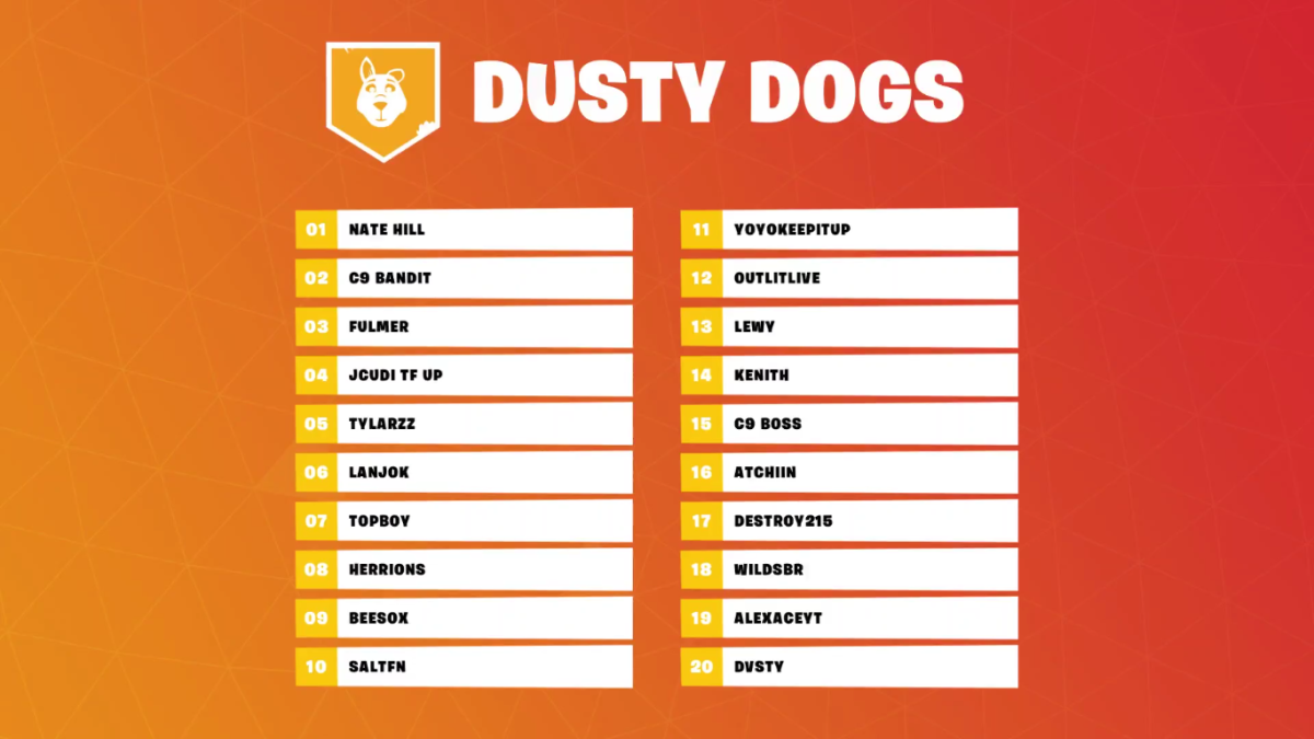 Fornite Fall Skirmish 4 Dusty Dogs NA
