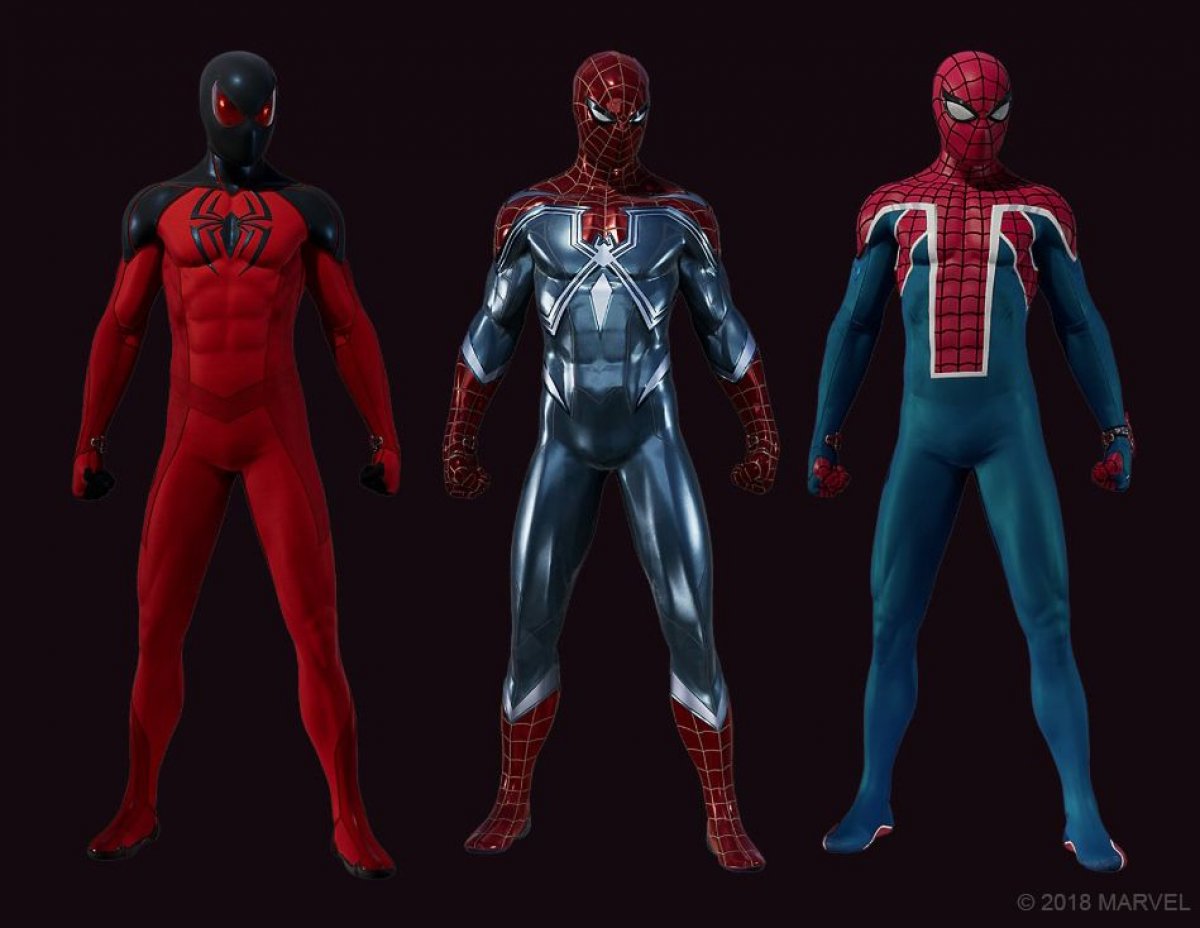 spiderman ps4 the heist suits