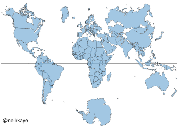 True Scale Map Of The World Shows How Big Countries Really Are