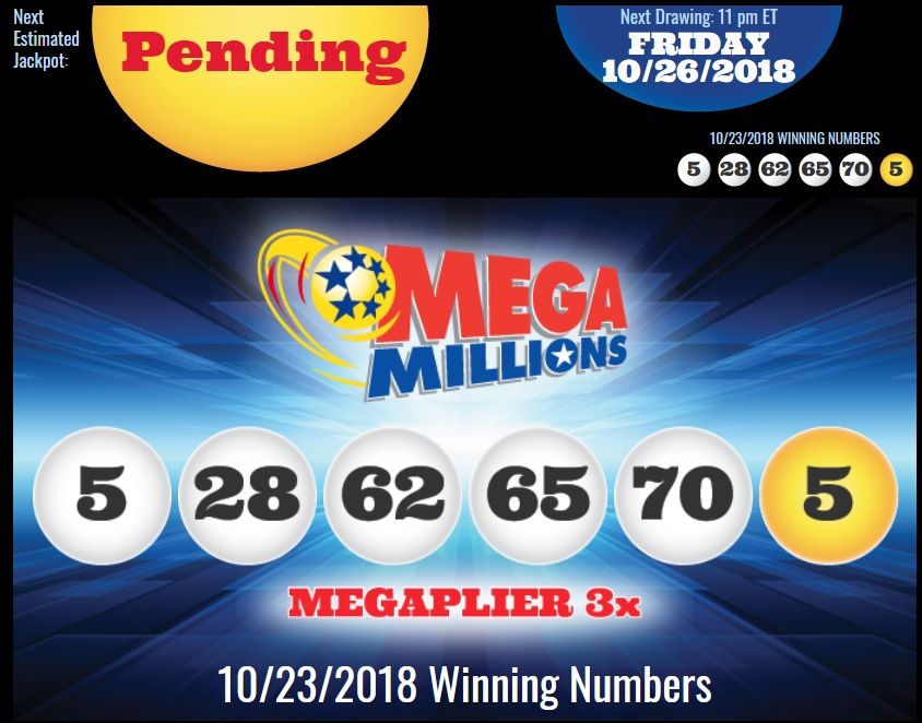 Mega million lotto numbers store for last night