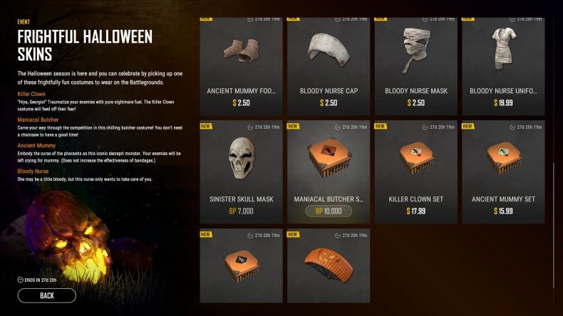PUBG Halloween skins 2 PUBG Halloween skins 2