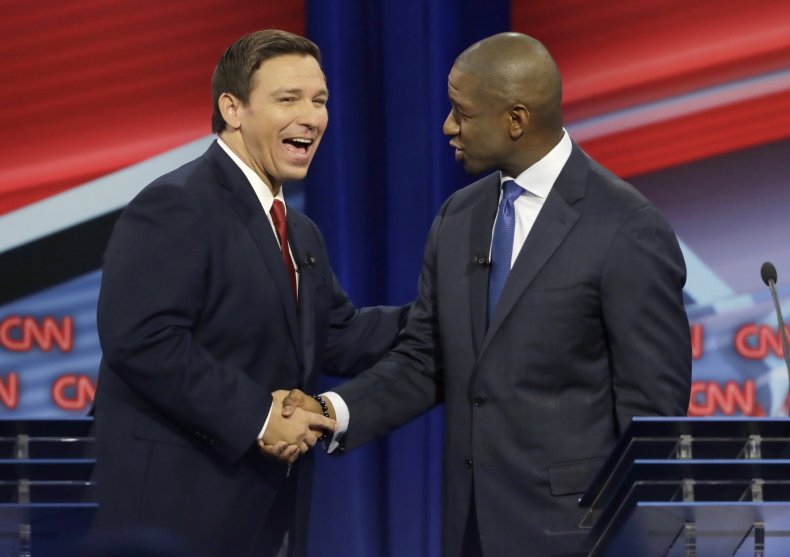 Andrew Gillum, Ron DeSantis Florida governor Debate, racist
