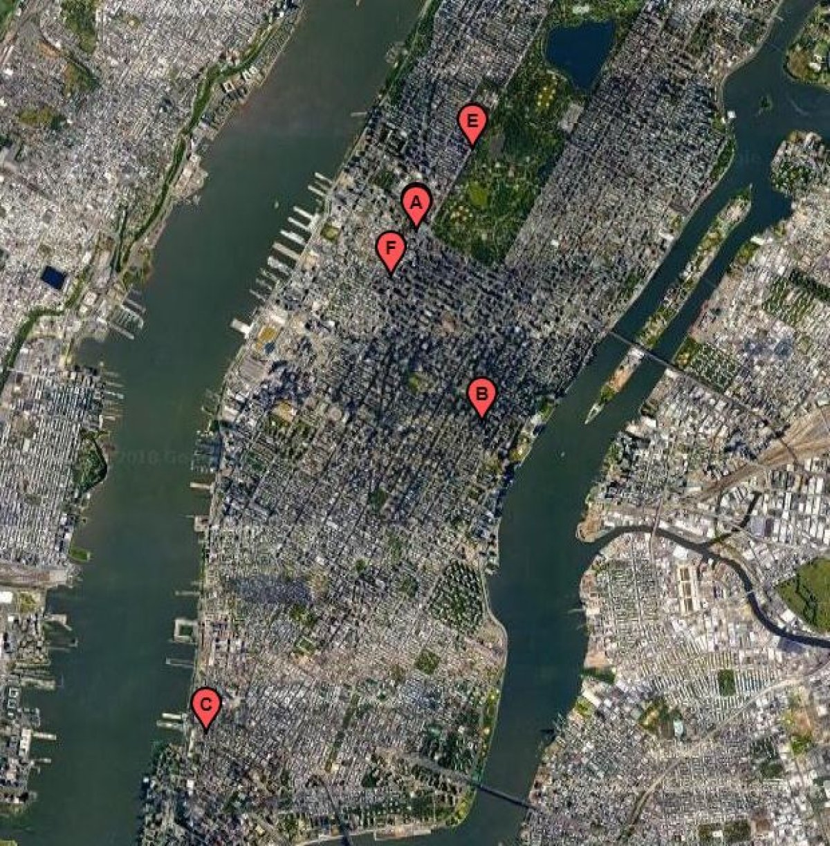 New York City Bomb Threat Map, Suspicious Packages