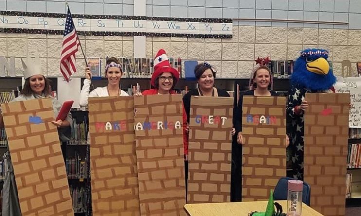 middleton teachers border wall halloween