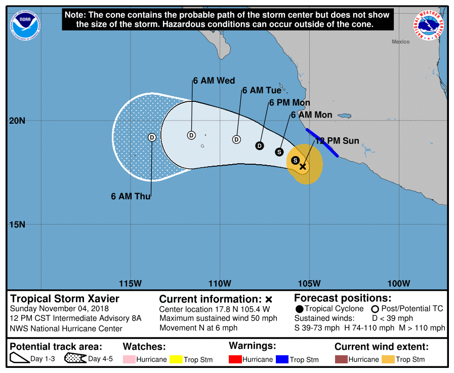 tropical storm xavier