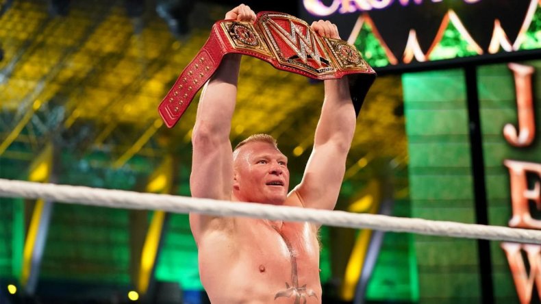 brock lesnar wins universal championship wwe crown jewel