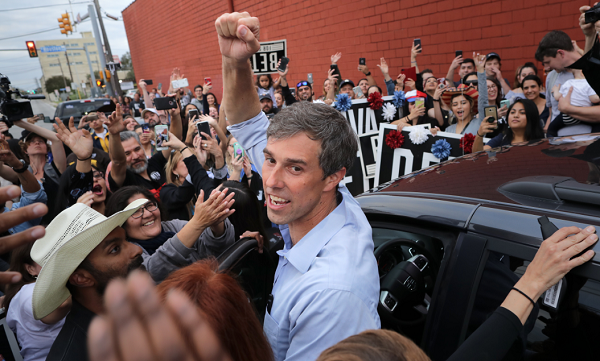 Jim Carrey's Cartoon Painting Shows Beto O'Rourke Pulling Back the ...