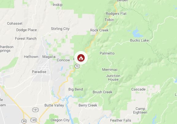 Butte County Evacuation Zone Map   Ca Camp Fire 