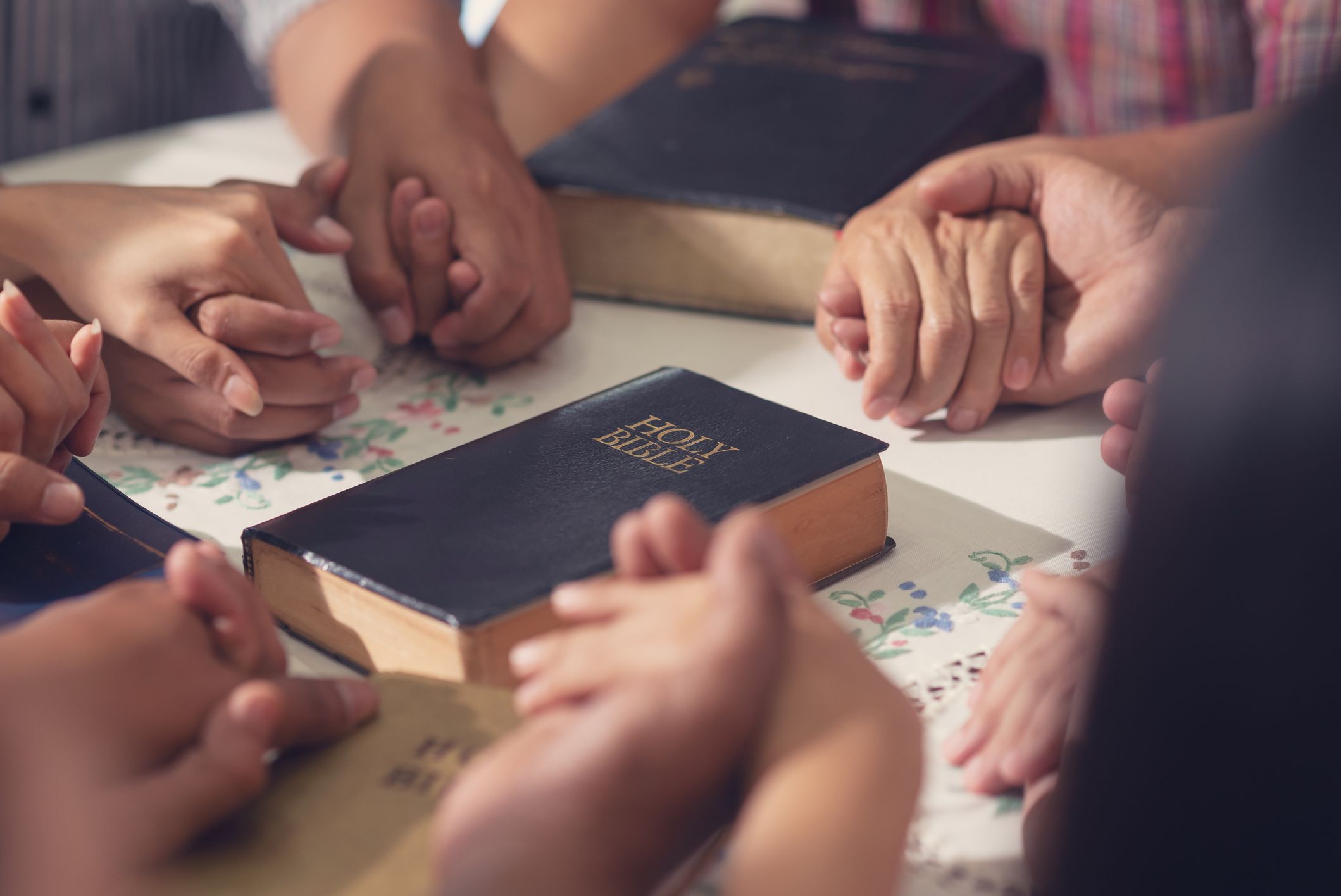 Christians and Bible study concept