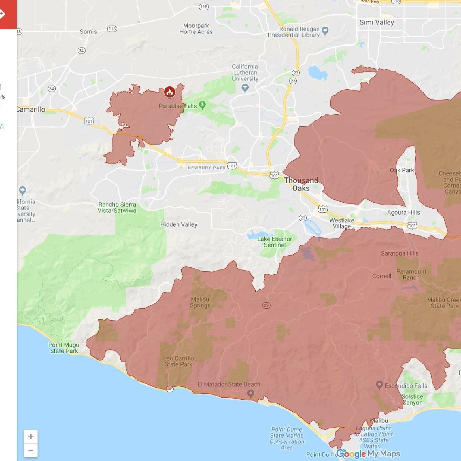 Woolsey Fire Map Latest Update Shows Over Two Thirds Of Extreme