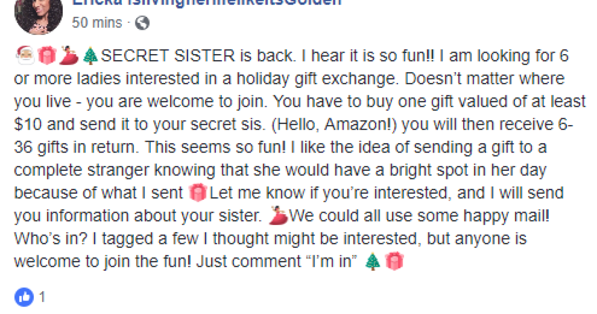 Secret Sister Facebook
