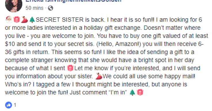 Secret Sister Facebook Secret Sister Facebook