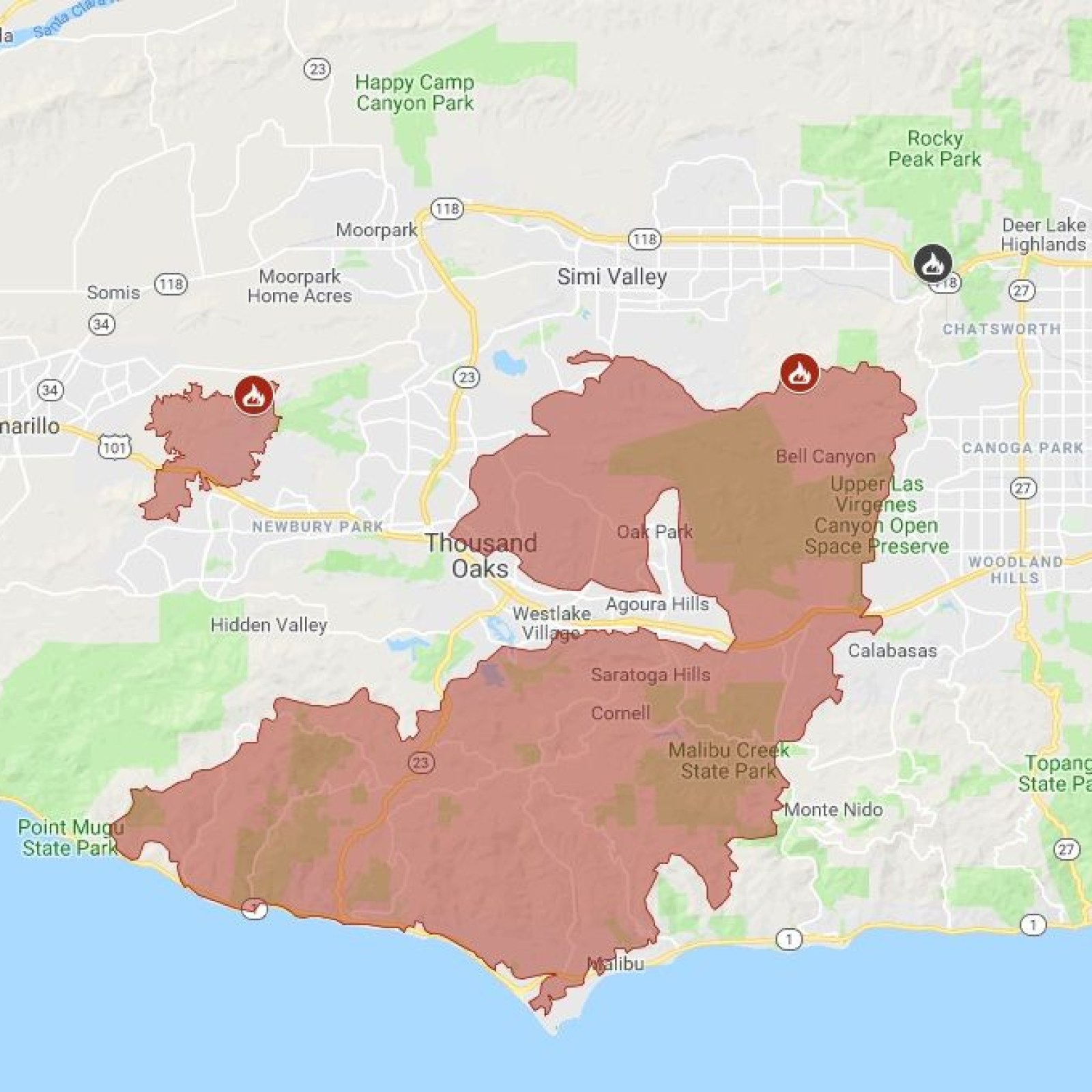 what fires are still burning in california? update, map