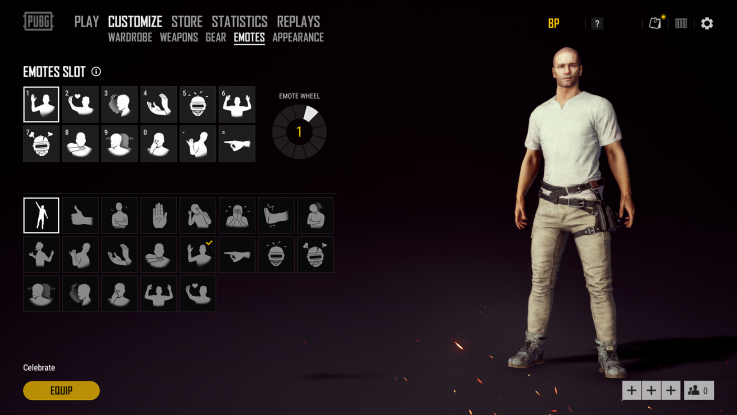 PUBG update 23 emote tab PUBG update 23 emote tab