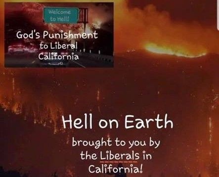 Ohio County GOP Chairman Defends Deleted Image Saying Wildfires Were “God’s punishment to Liberal California”