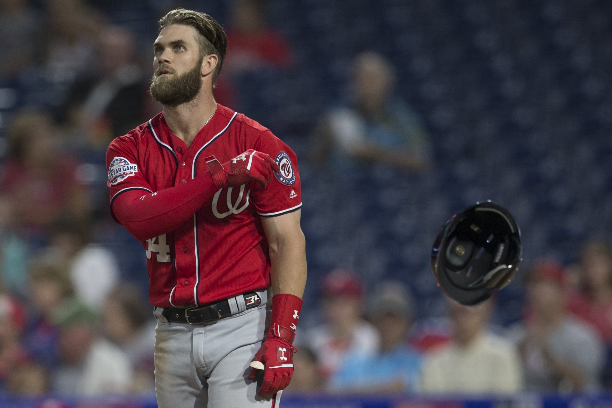 Majestic Bryce Harper #34 Washington Nationals Red Baseball