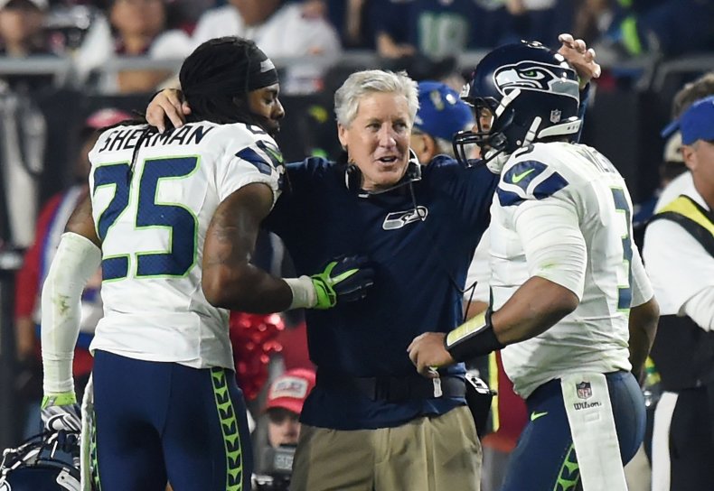 Richard Sherman Pete Carroll Russell Wilson