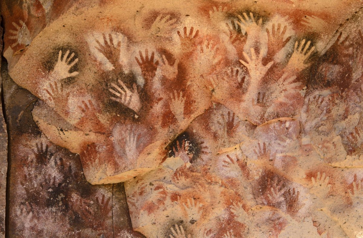 cave art hands