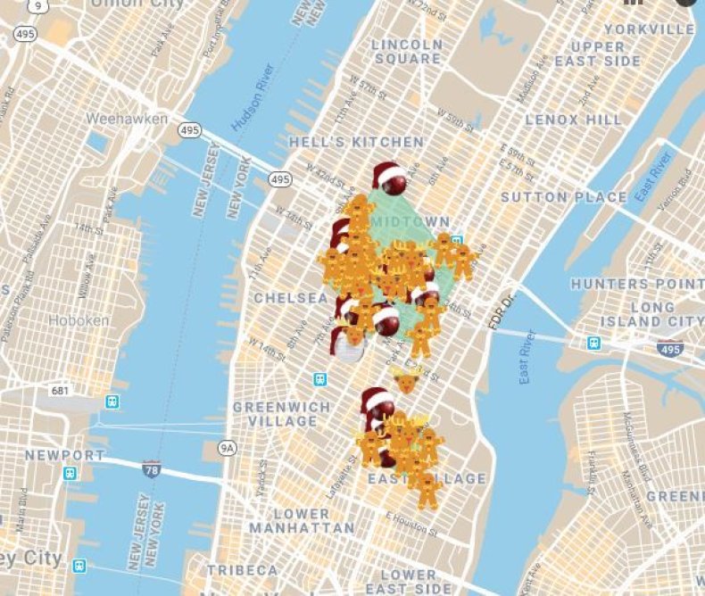 Santacon map route