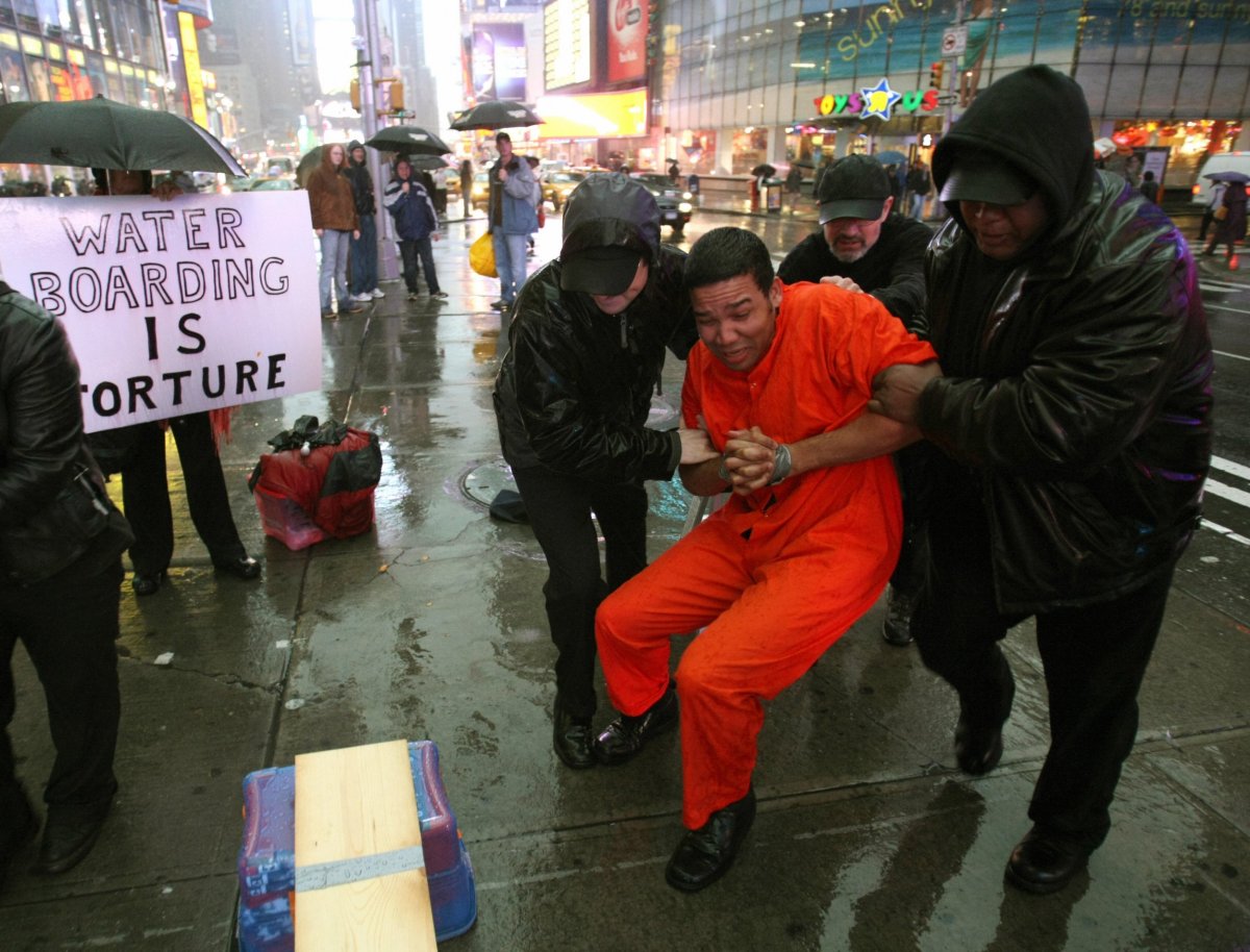 anti-torture protest new york times square