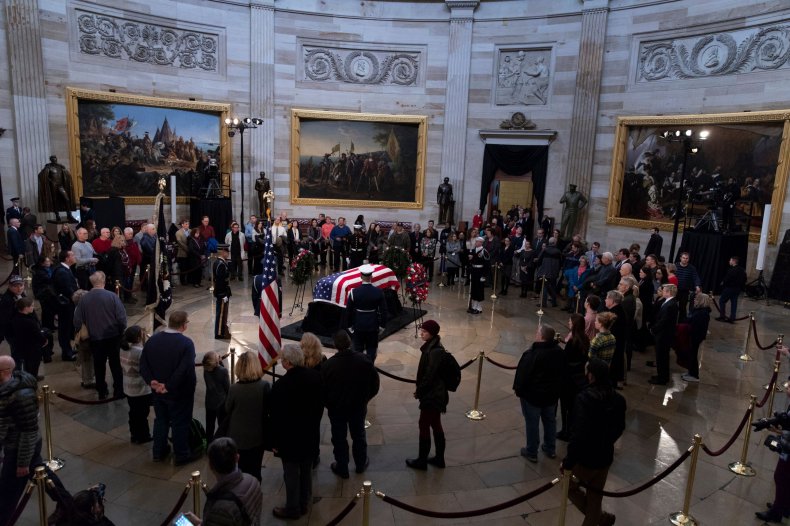 george h.w. bush funeral time, who's attending
