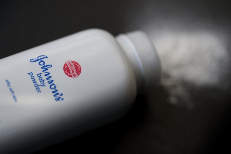 baby powder on table