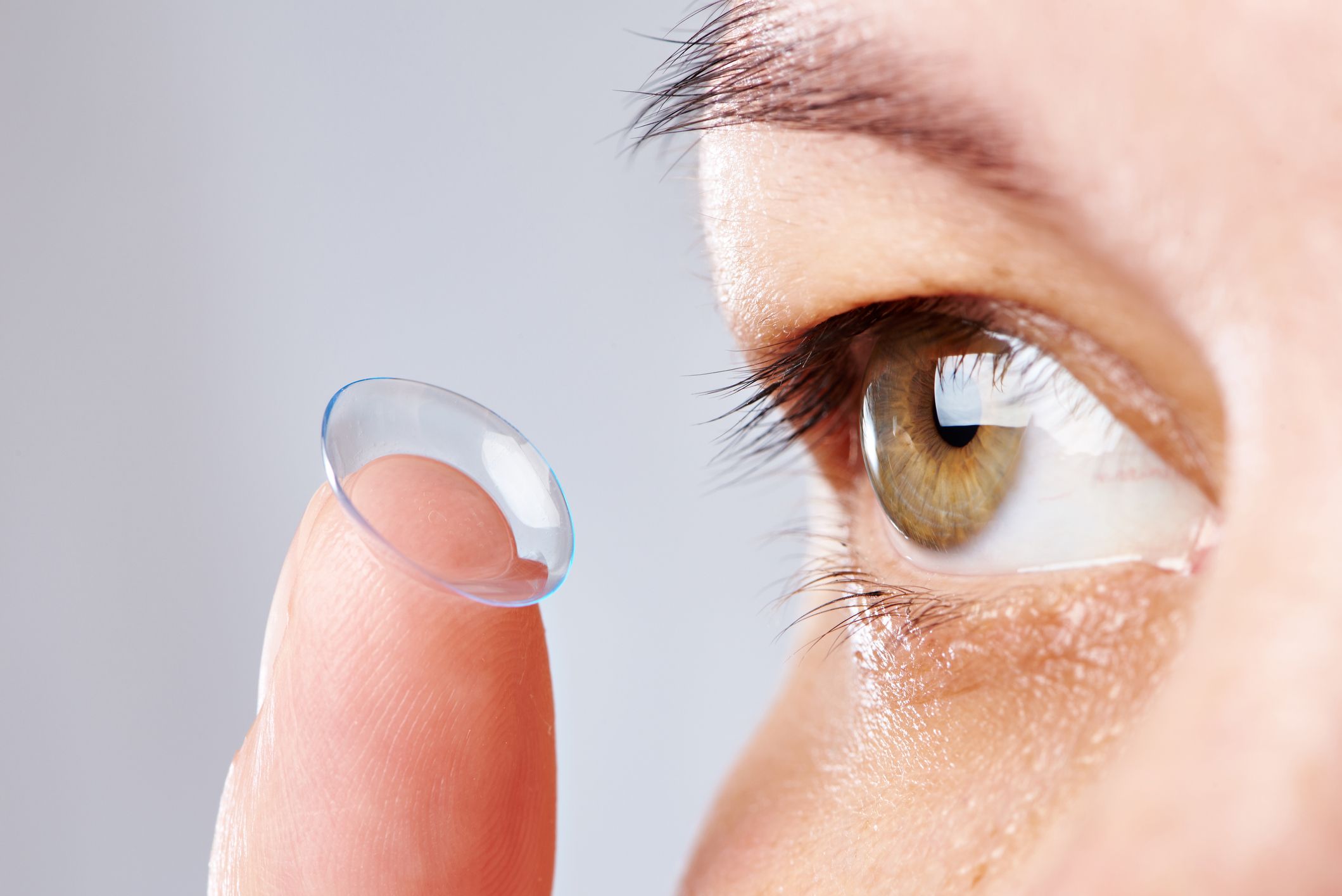 contact lens eye stock 