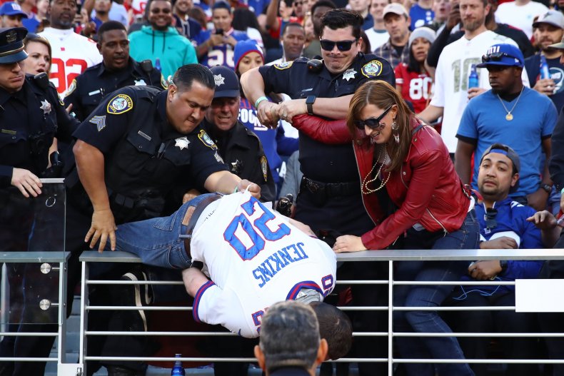New York Giants Fans Ejected