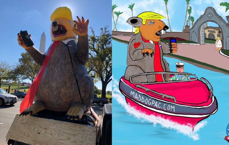 donald, trump, new, years, inflatable, rat donald, trump, new, years, inflatable, rat