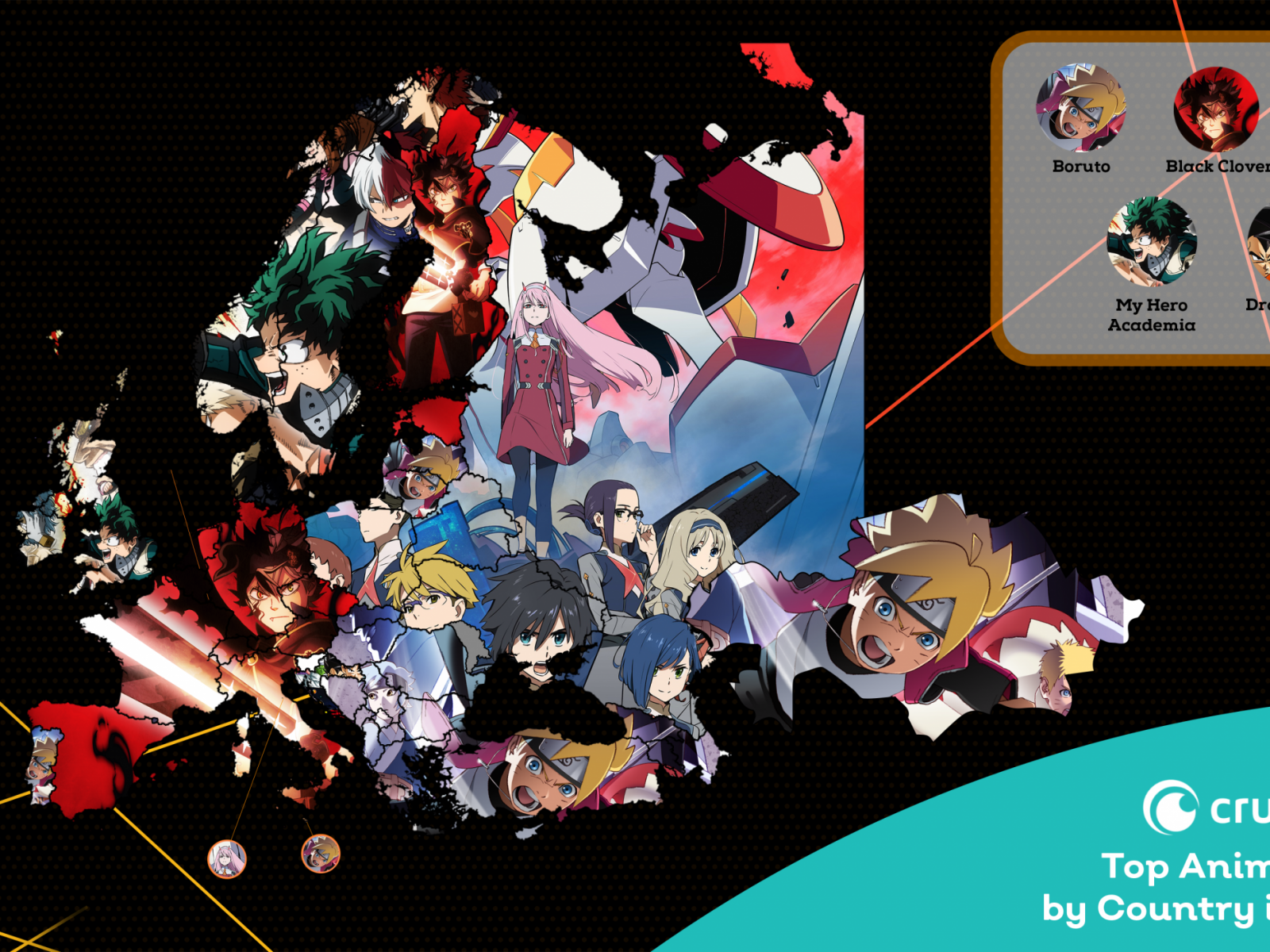 Crunchyroll S Most Watched Anime Of 2018 By Country