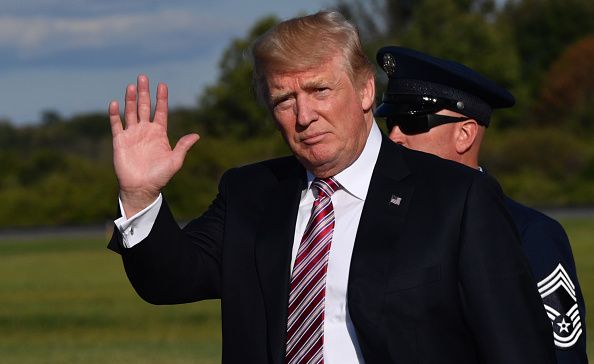 trump arriving new jersey playing golf