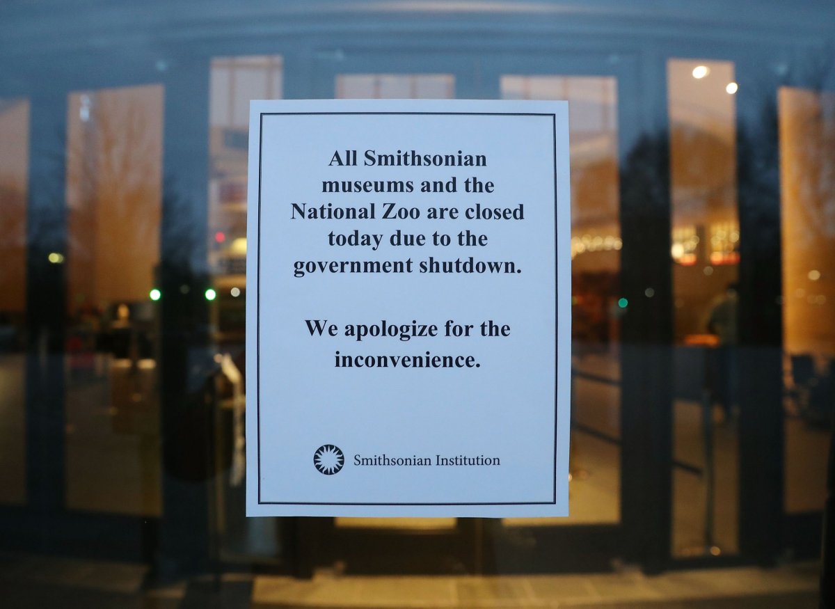 smithsonian museums national zoo closed government shutdown