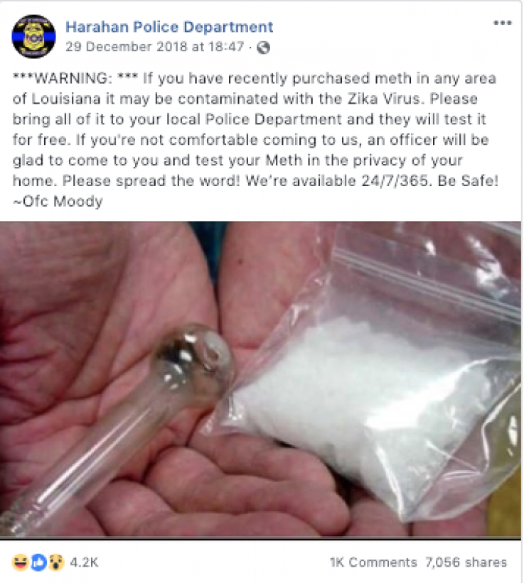 Meth Tainted With Zika Virus Meth Tainted With Zika Virus