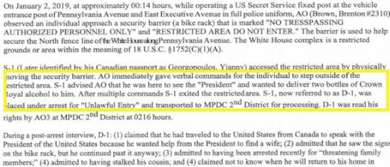 Secret Service arrest