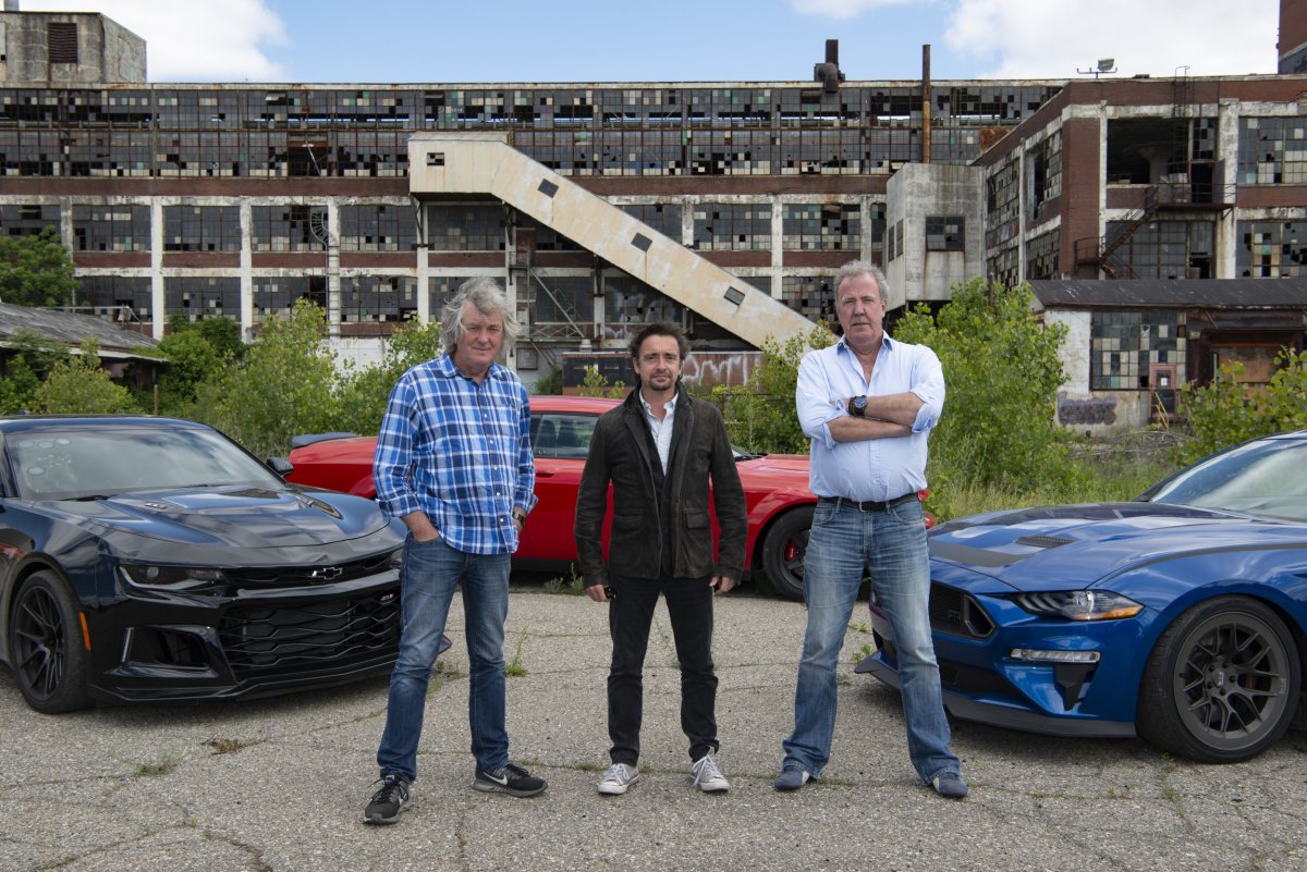 the grand tour series 3 episode 1 motown funk Jeremy, Richard and James test muscle cars in Detroit