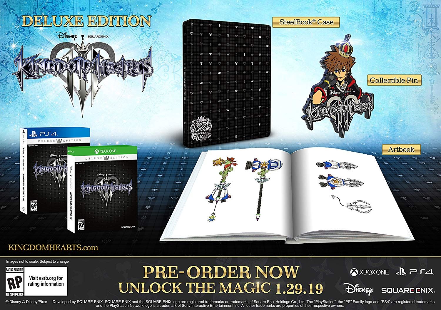 kingdom hearts 3 deluxe edition xbox one preorder