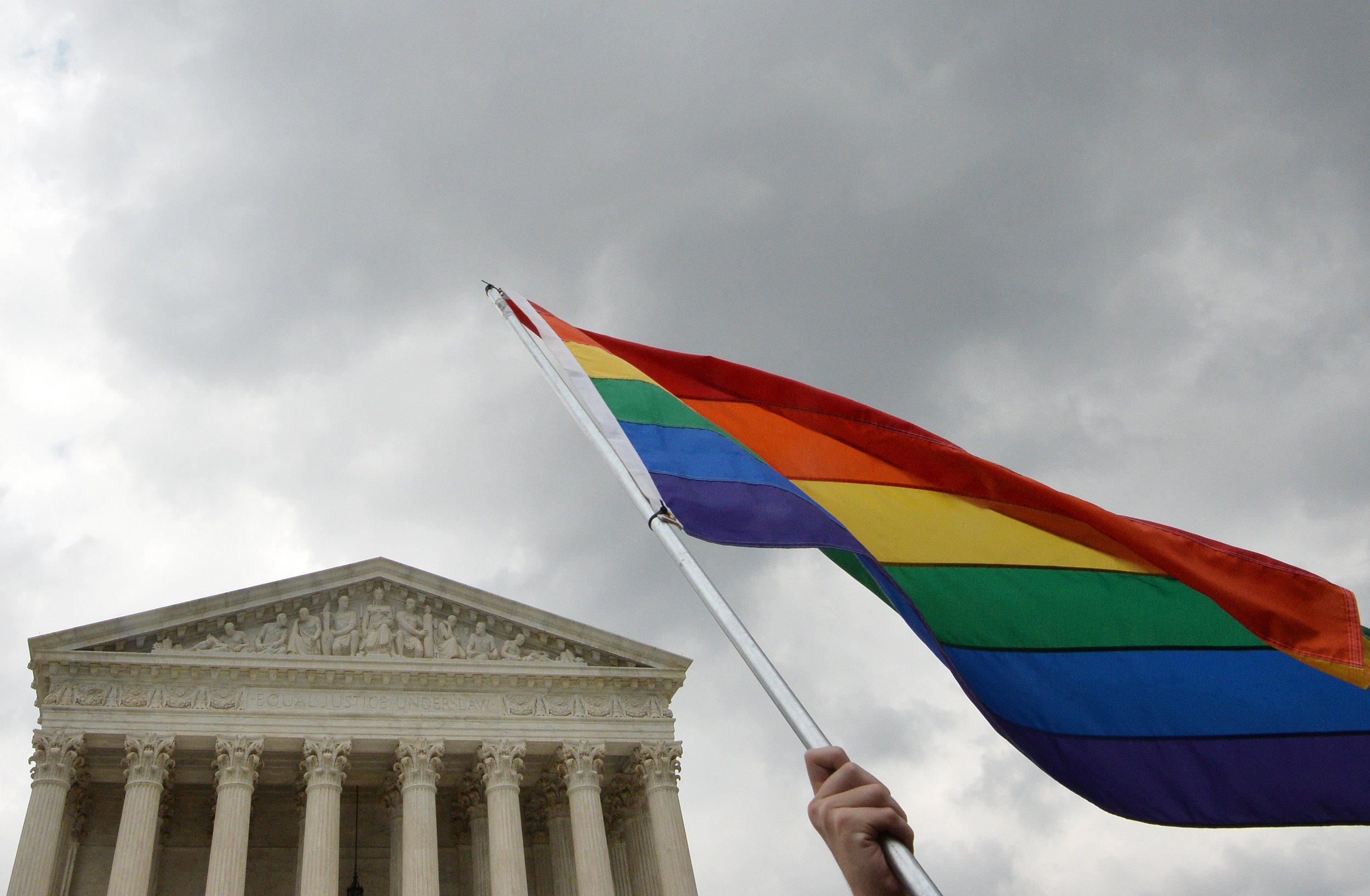 Gay pride flag Supreme Court Washington