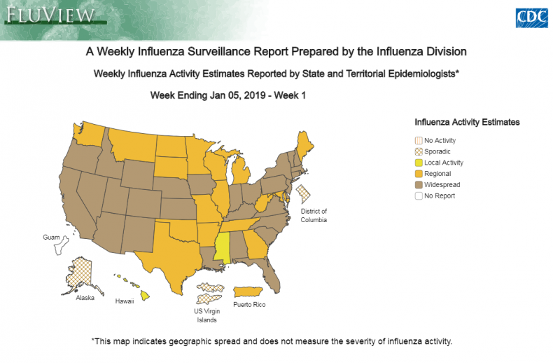 flu map january