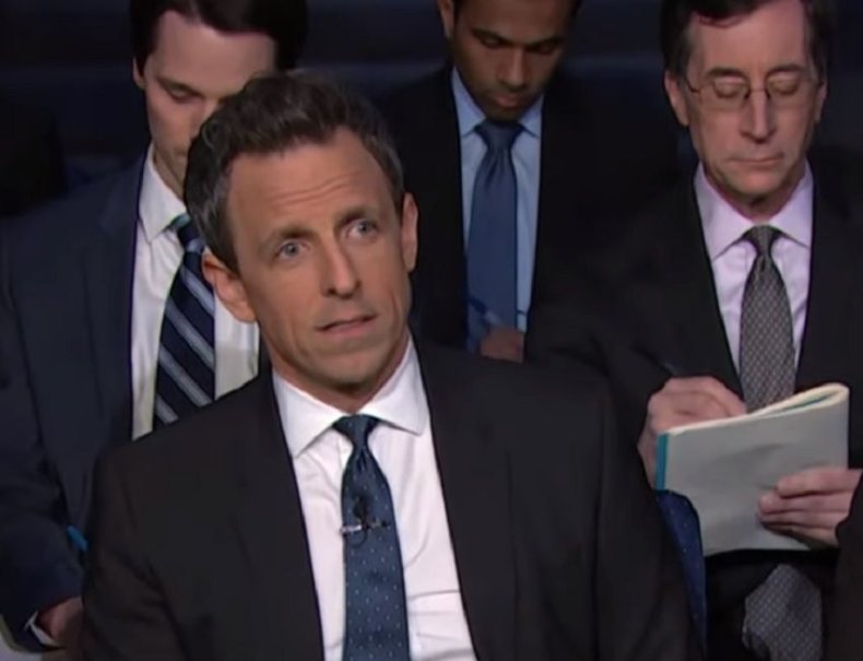 seth meyers trump press conference