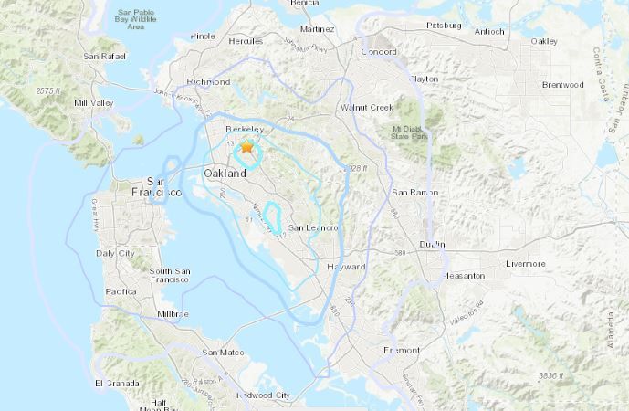 earthquake piedmont, california, hayward fault 