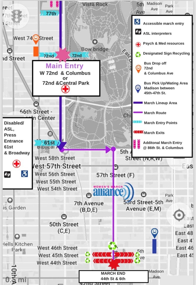women's march alliance map route 
