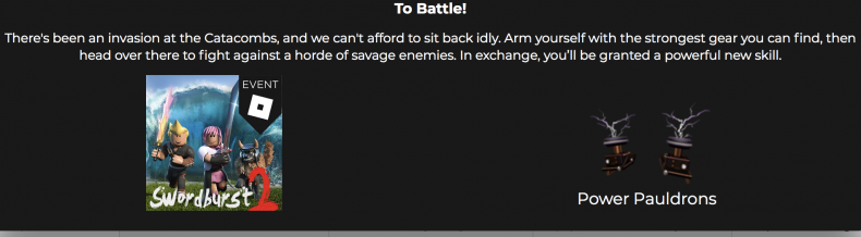 Swordburst 2 Event How To Defeat Boss Earn Power Pauldrons During The Special Roblox Event - roblox swordburst 2 windigo