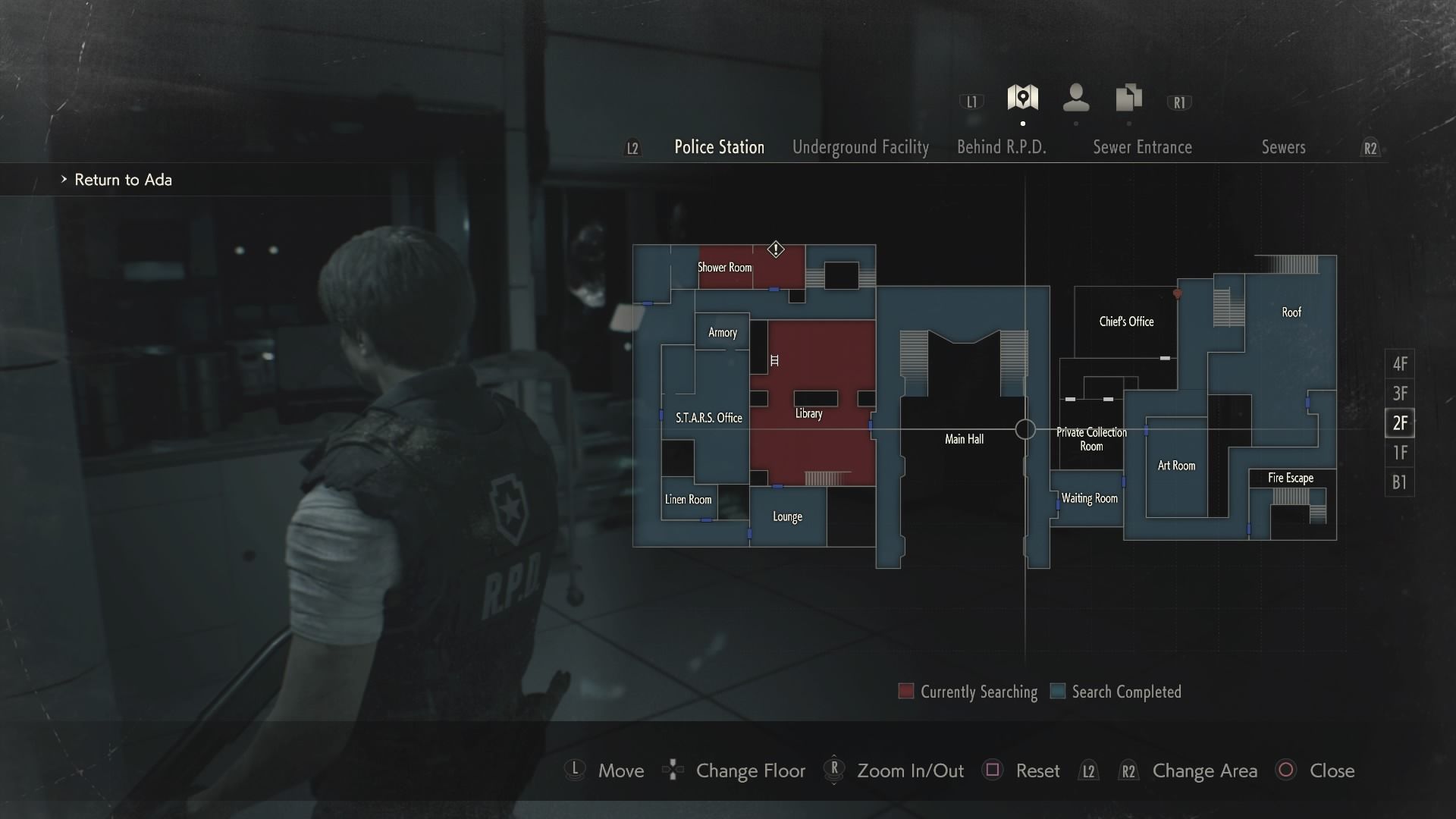 resident evil 2 remake interactive map