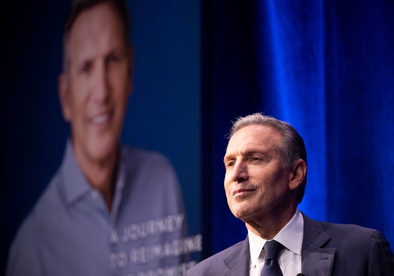 howard schultz, trump, heckler, 2020
